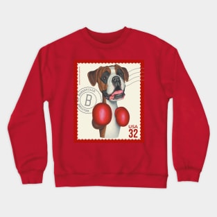 Funny Boxer Dog wearing cute Boxing Gloves Crewneck Sweatshirt